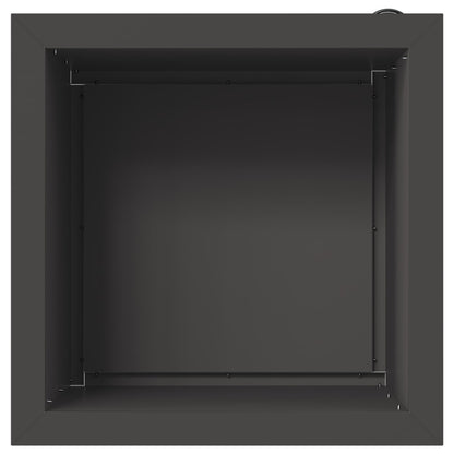 vidaXL Garden Planter with LED Black 40 x 40 x 40 cm Steel