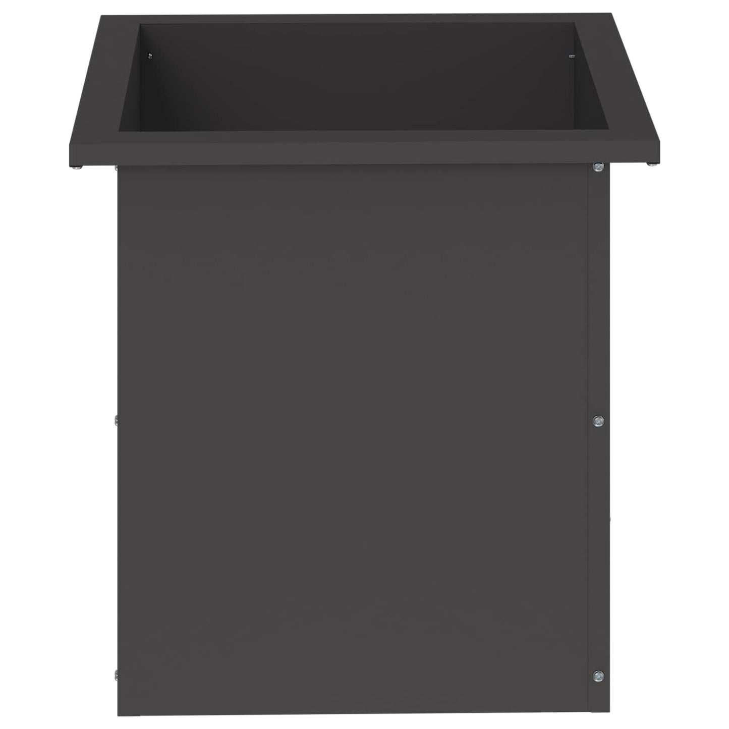 vidaXL Garden Planter with LED 2 pcs Black 40 x 40 x 40 cm Steel
