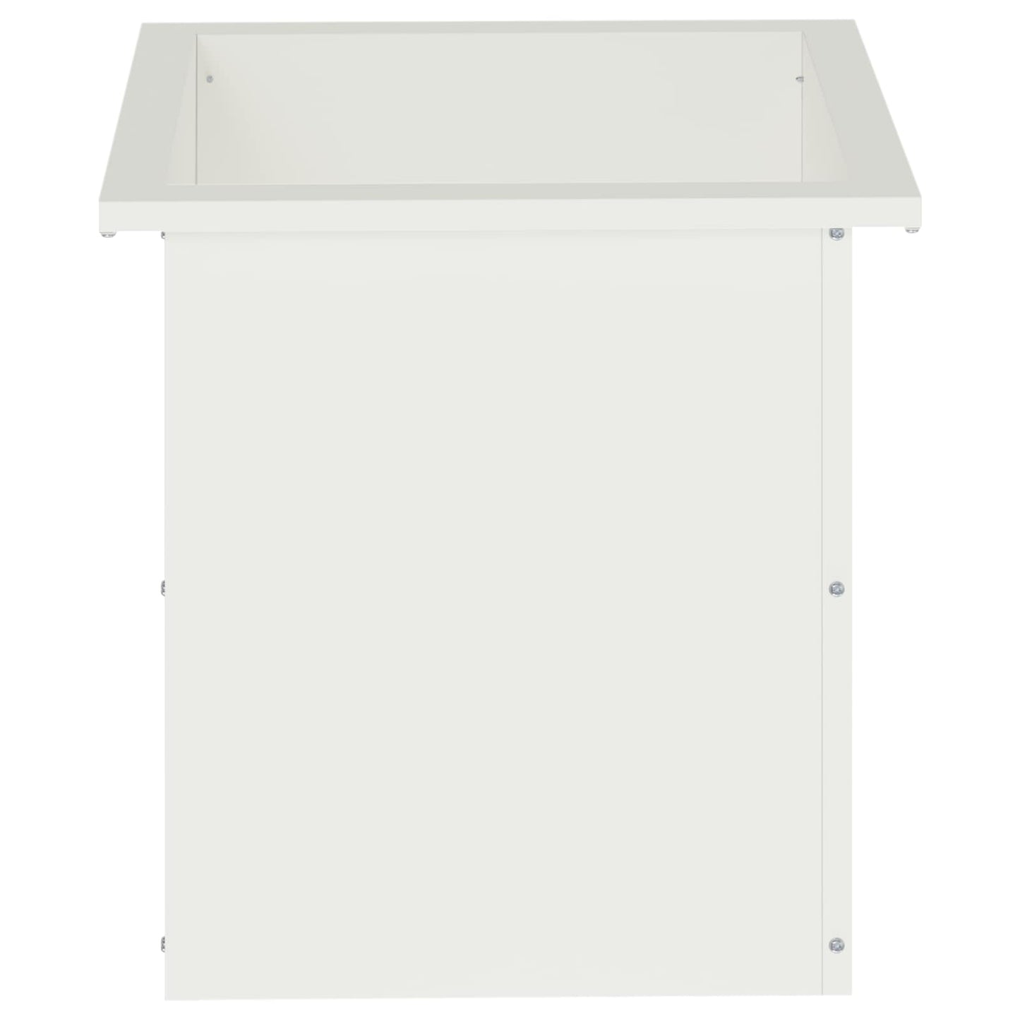 vidaXL Garden Planter with LED 2 pcs White 40 x 40 x 40 cm Steel