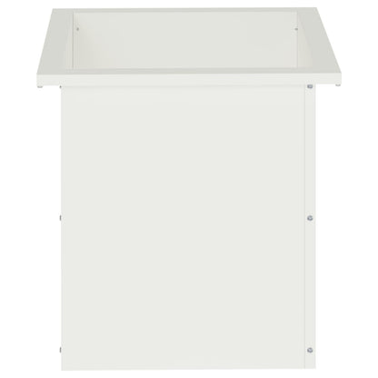 vidaXL Garden Planter with LED 2 pcs White 40 x 40 x 40 cm Steel