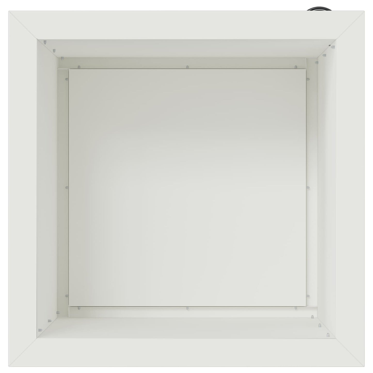 vidaXL Garden Planter with LED 2 pcs White 40 x 40 x 40 cm Steel