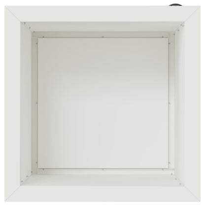 vidaXL Garden Planter with LED 2 pcs White 40 x 40 x 40 cm Steel