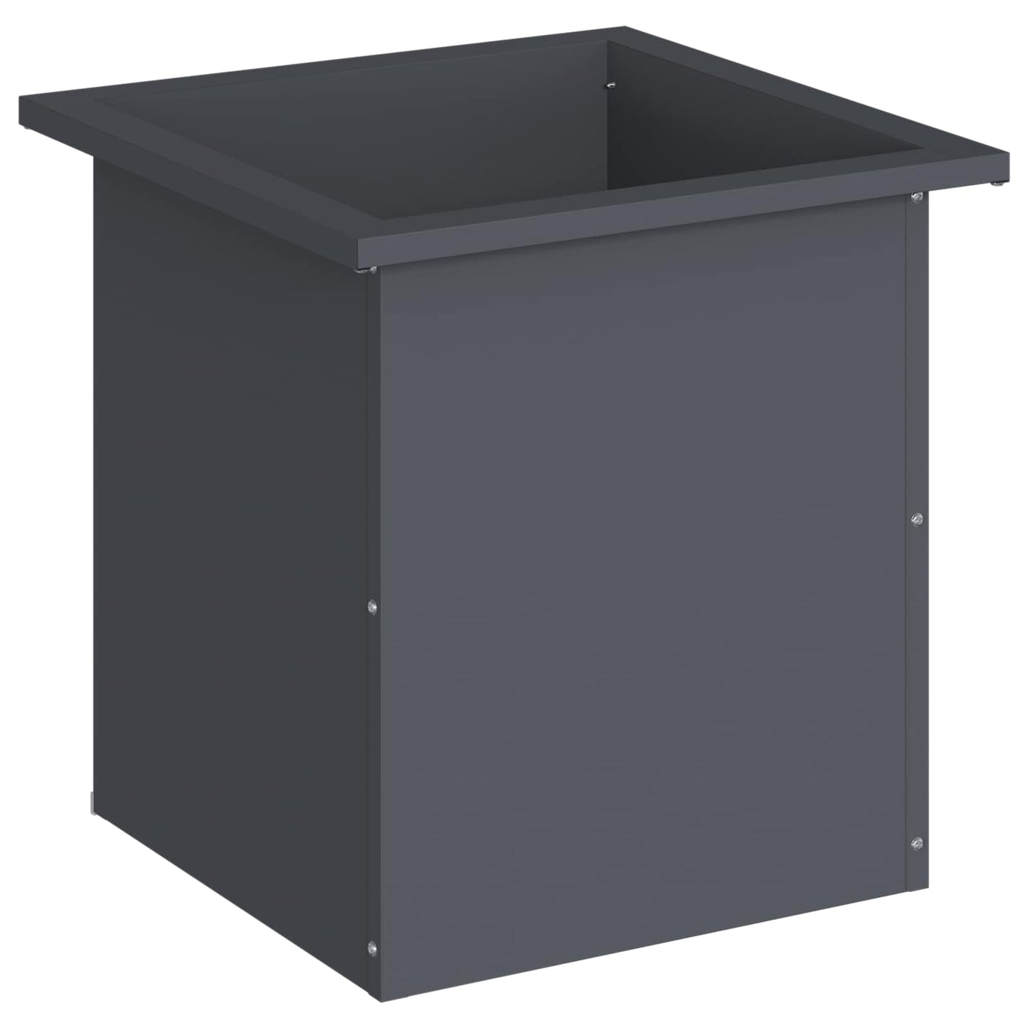 vidaXL Garden Planter with LED Antracite 40 x 40 x 40 cm Steel