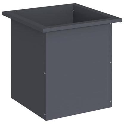 vidaXL Garden Planter with LED Antracite 40 x 40 x 40 cm Steel