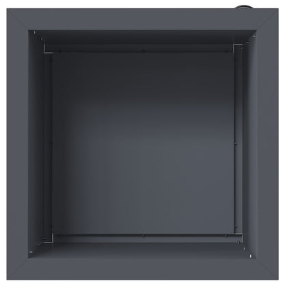 vidaXL Garden Planter with LED Antracite 40 x 40 x 40 cm Steel