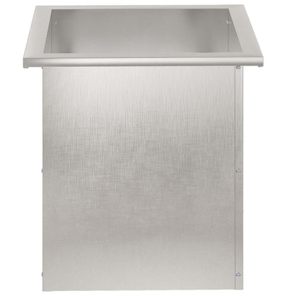 vidaXL Garden Planter with LED Silver 40 x 40 x 40 cm Stainless Steel
