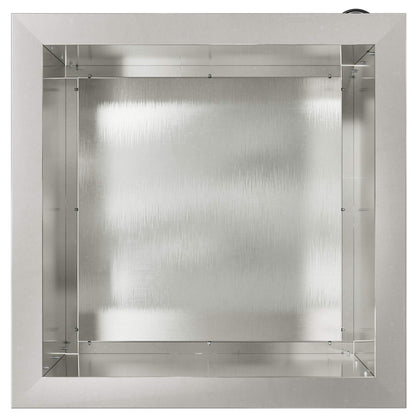 vidaXL Garden Planter with LED Silver 40 x 40 x 40 cm Stainless Steel