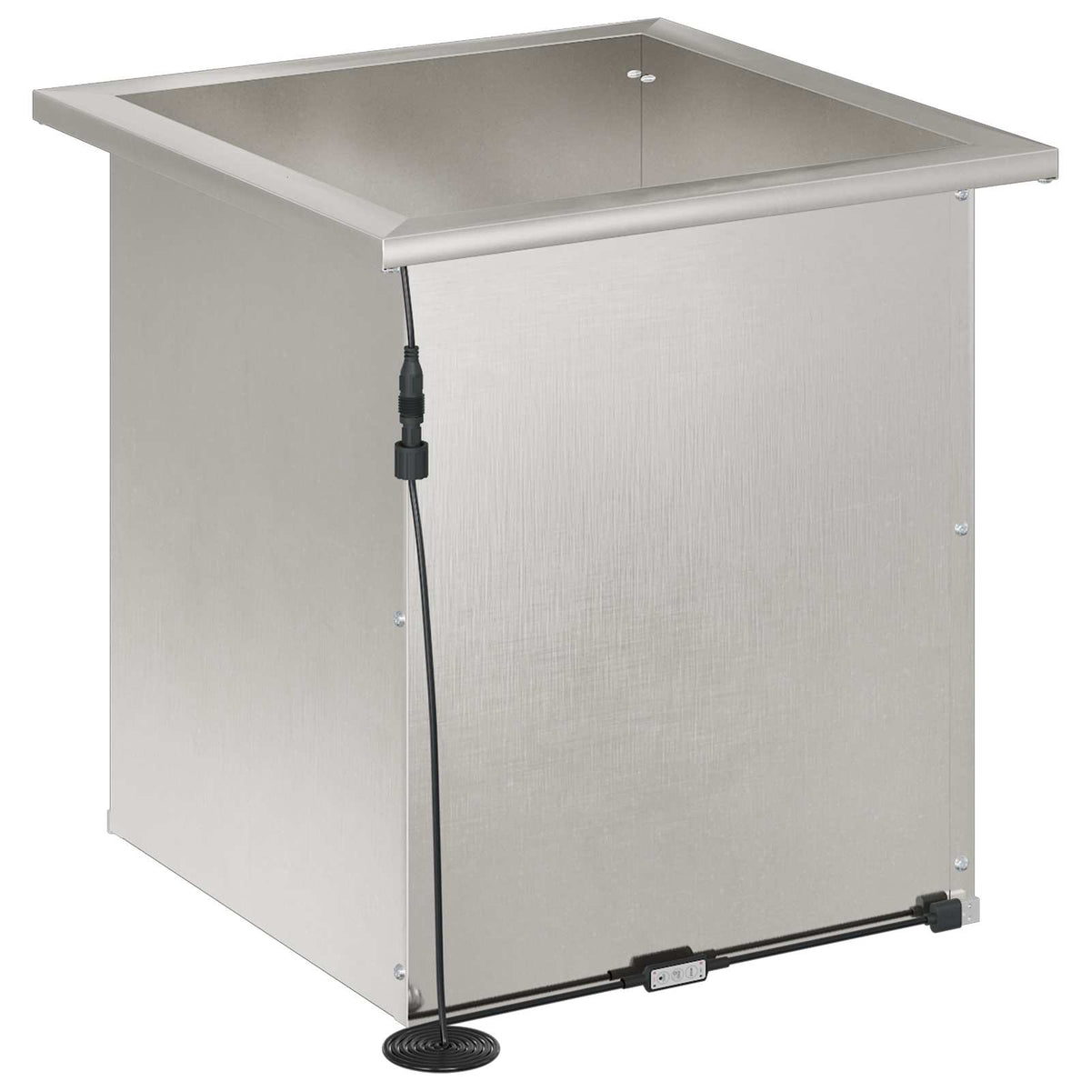 vidaXL Garden Planter with LED 2 pcs Silver 40 x 40 x 40 cm