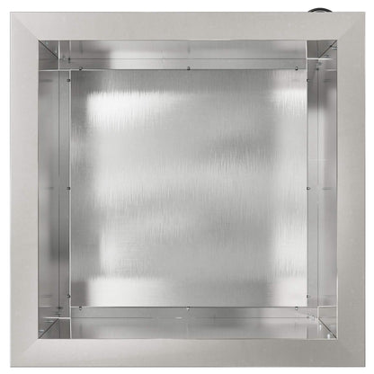vidaXL Garden Planter with LED 2 pcs Silver 40 x 40 x 40 cm