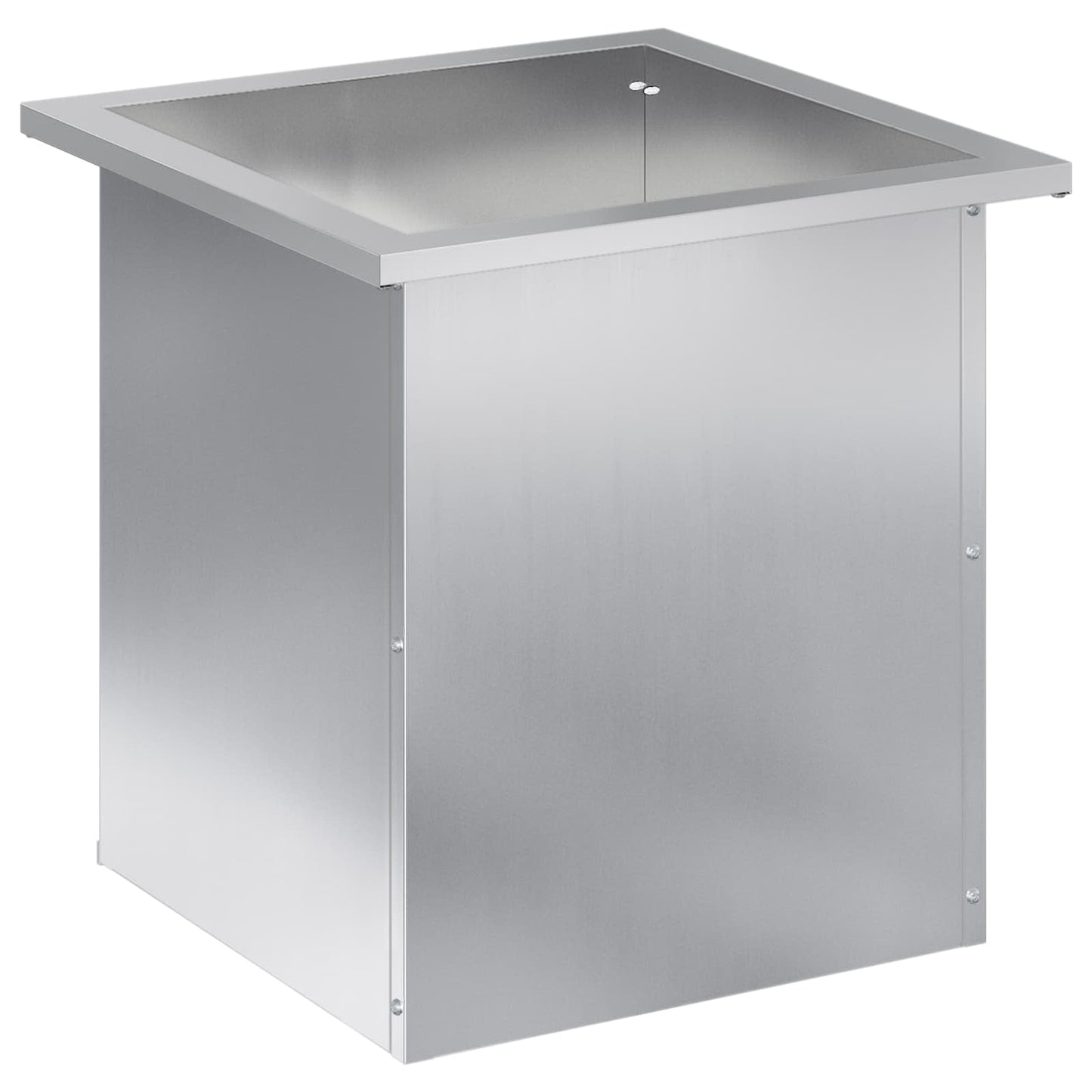 vidaXL Garden Planter with LED Silver 40 x 40 x 40 cm Galvanised Steel