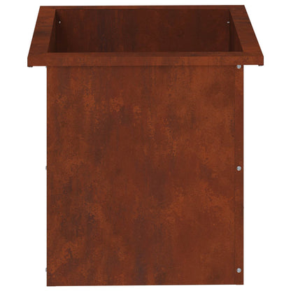 vidaXL Garden Planter with LED Rusty 40 x 40 x 40 cm Weathering Steel