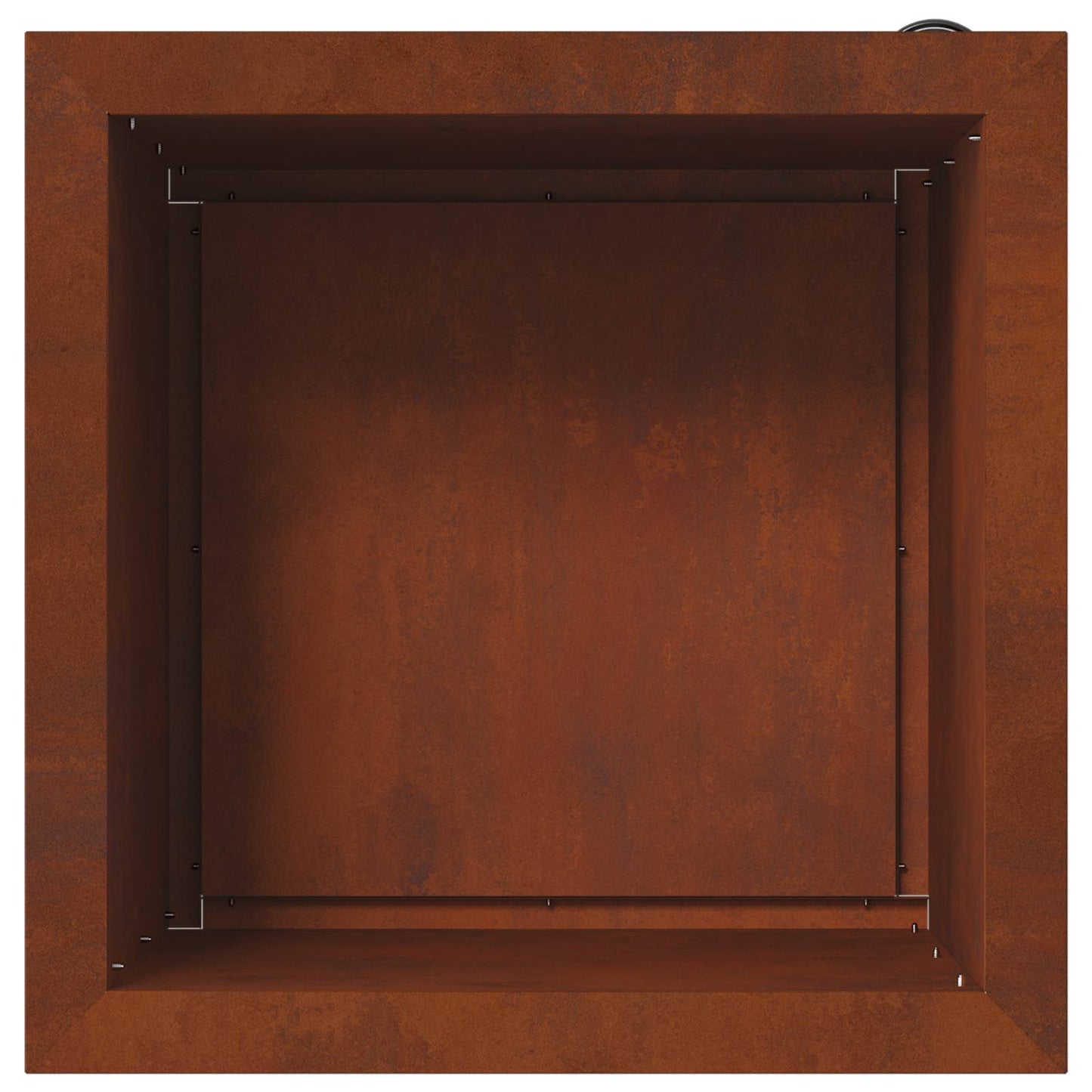vidaXL Garden Planter with LED Rusty 40 x 40 x 40 cm Weathering Steel