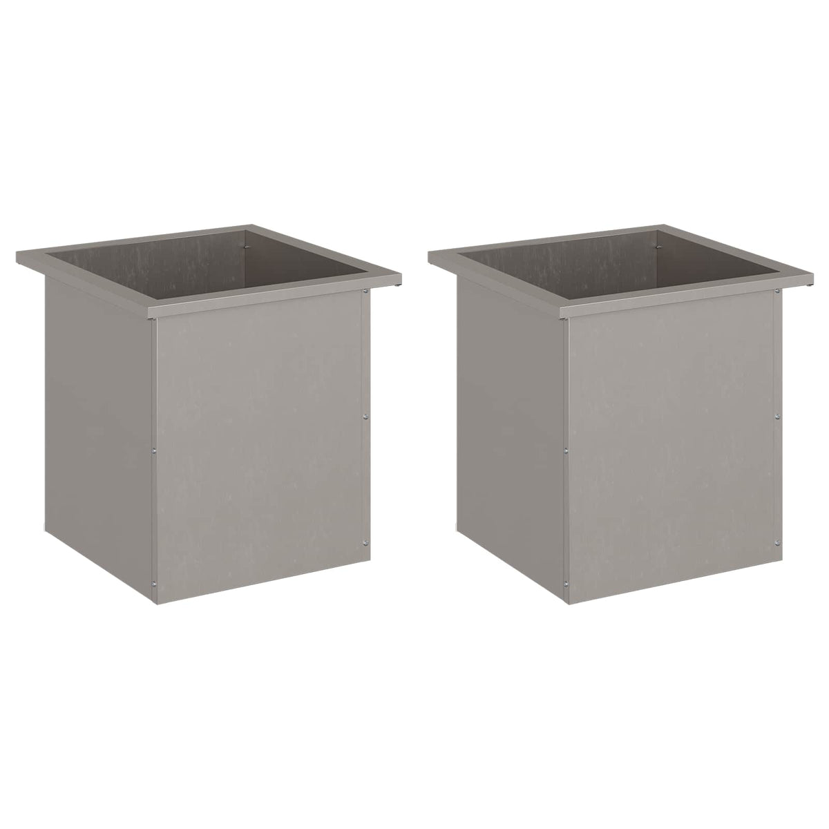 vidaXL Garden Planter with LED 2 pcs Rusty 40 x 40 x 40 cm