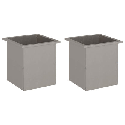 vidaXL Garden Planter with LED 2 pcs Rusty 40 x 40 x 40 cm