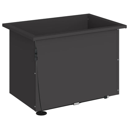 vidaXL Garden Planter with LED 2 pcs Black 40 x 60 x 40 cm Steel
