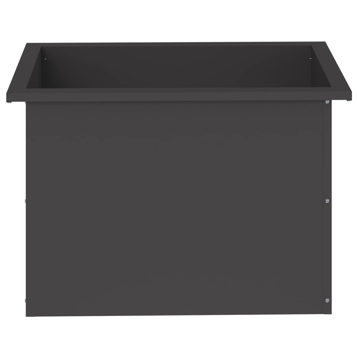 vidaXL Garden Planter with LED 2 pcs Black 40 x 60 x 40 cm Steel