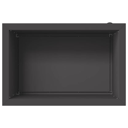 vidaXL Garden Planter with LED 2 pcs Black 40 x 60 x 40 cm Steel