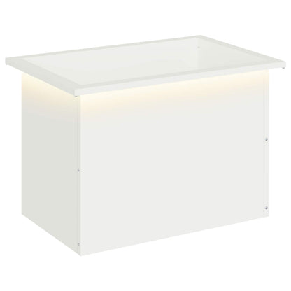 vidaXL Garden Planter with LED White 40 x 60 x 40 cm Steel