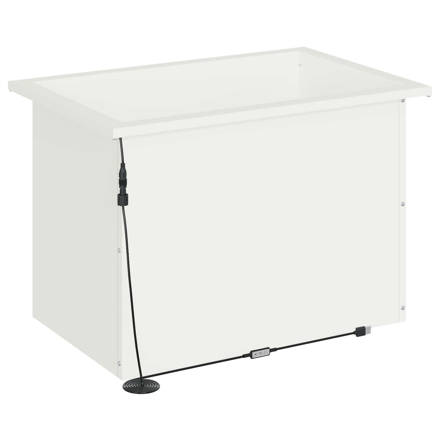 vidaXL Garden Planter with LED White 40 x 60 x 40 cm Steel