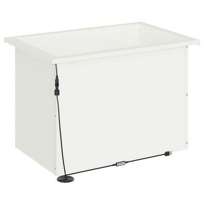 vidaXL Garden Planter with LED White 40 x 60 x 40 cm Steel