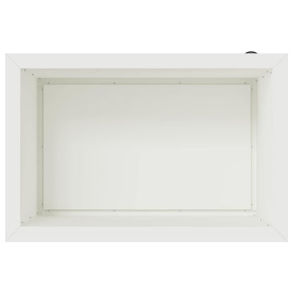 vidaXL Garden Planter with LED White 40 x 60 x 40 cm Steel