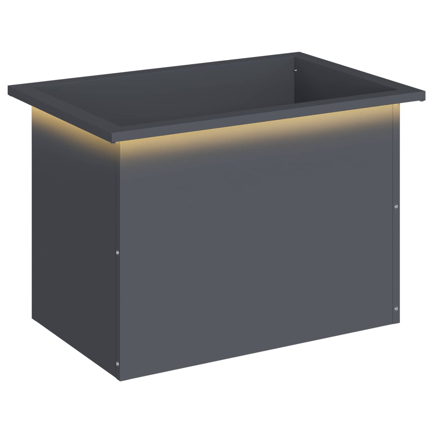 vidaXL Garden Planter with LED Antracite 40 x 60 x 40 cm Steel