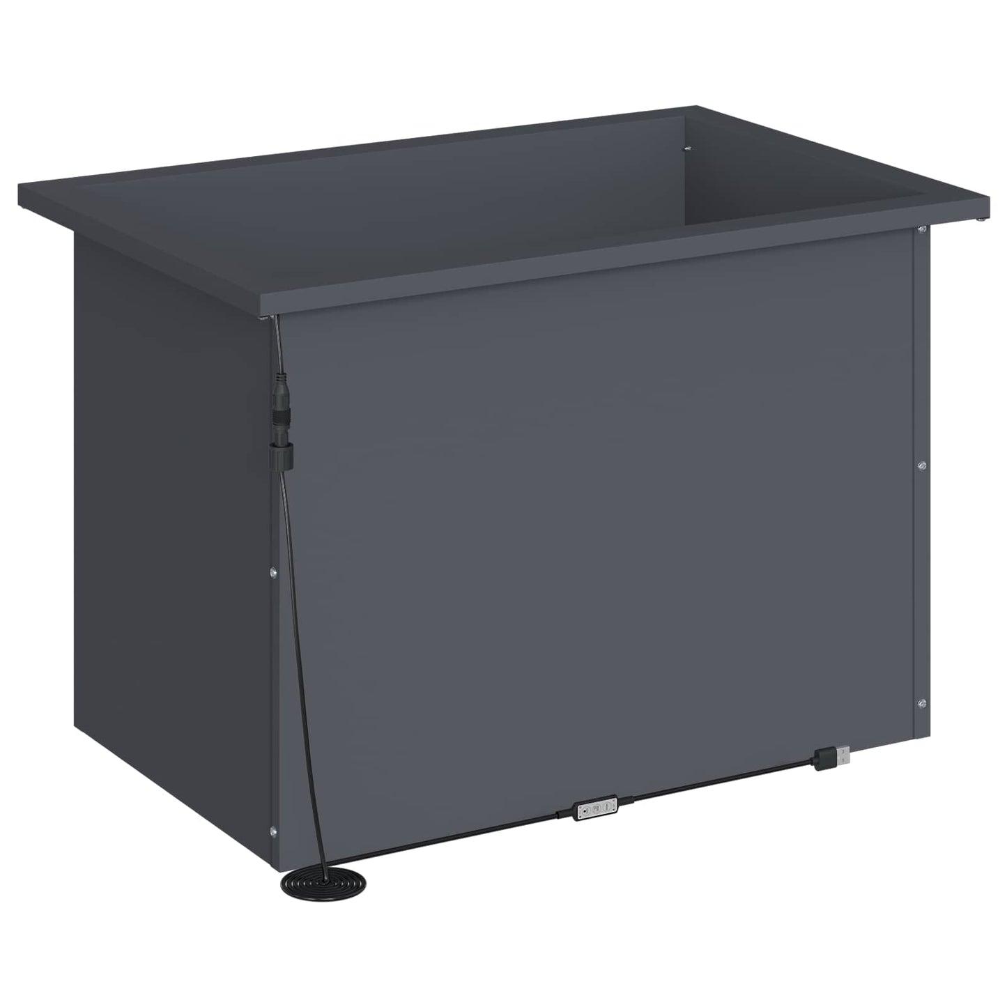 vidaXL Garden Planter with LED Antracite 40 x 60 x 40 cm Steel