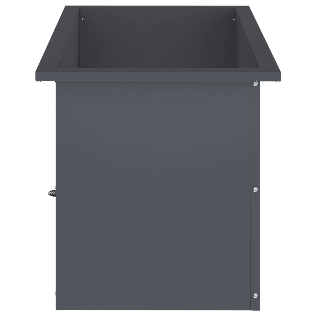 vidaXL Garden Planter with LED Antracite 40 x 60 x 40 cm Steel