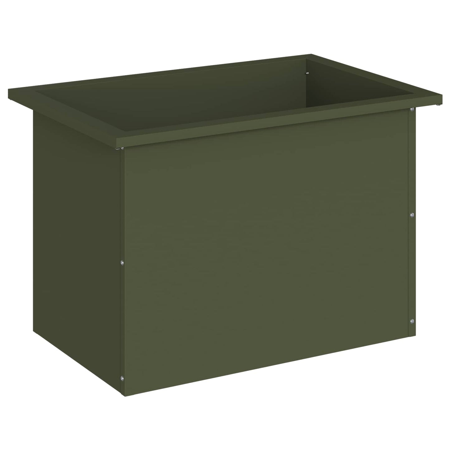 vidaXL Garden Planter with LED Olive Green 40 x 60 x 40 cm Steel