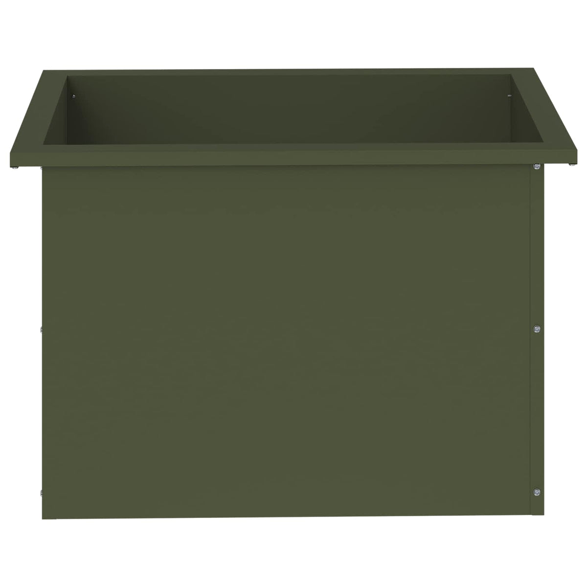 vidaXL Garden Planter with LED Olive Green 40 x 60 x 40 cm Steel