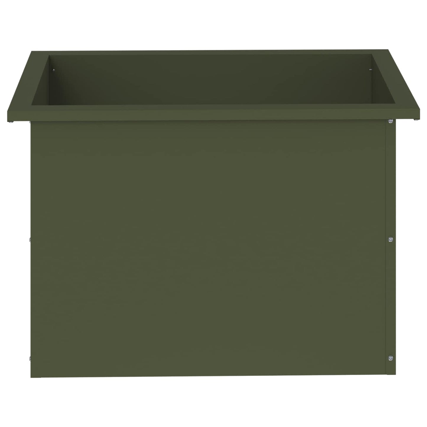 vidaXL Garden Planter with LED 2 pcs Olive Green 40 x 60 x 40 cm Steel