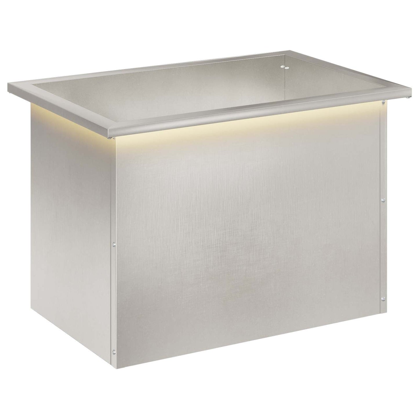 vidaXL Garden Planter with LED Silver 40 x 60 x 40 cm Stainless Steel