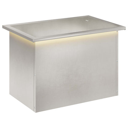 vidaXL Garden Planter with LED Silver 40 x 60 x 40 cm Stainless Steel