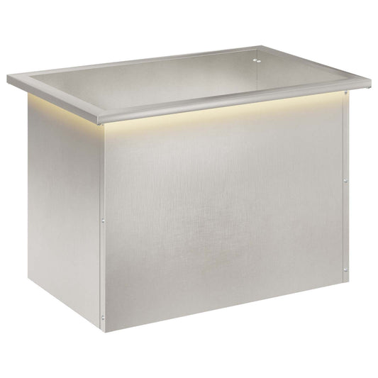 vidaXL Garden Planter with LED Silver 40 x 60 x 40 cm Stainless Steel