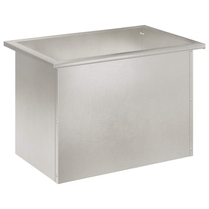 vidaXL Garden Planter with LED Silver 40 x 60 x 40 cm Stainless Steel