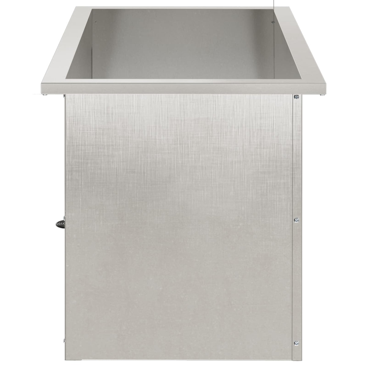 vidaXL Garden Planter with LED Silver 40 x 60 x 40 cm Stainless Steel