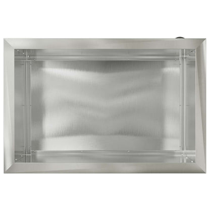 vidaXL Garden Planter with LED Silver 40 x 60 x 40 cm Stainless Steel