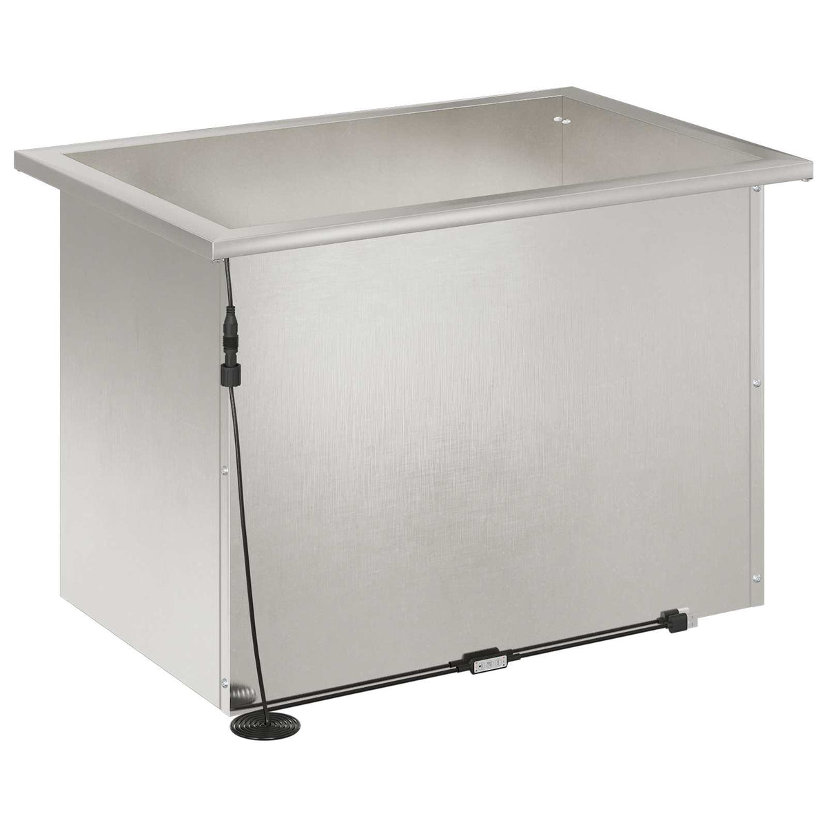 vidaXL Garden Planter with LED 2 pcs Silver 40 x 60 x 40 cm