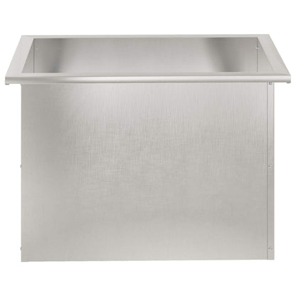 vidaXL Garden Planter with LED 2 pcs Silver 40 x 60 x 40 cm
