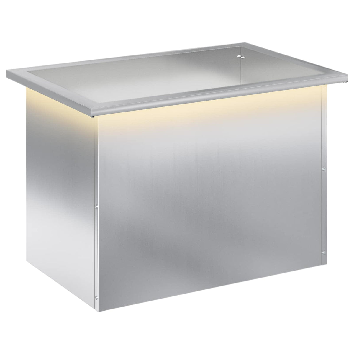 vidaXL Garden Planter with LED Silver 40 x 60 x 40 cm Galvanised Steel