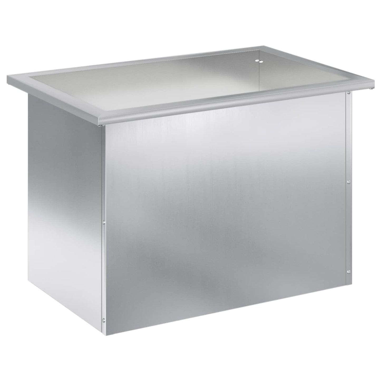 vidaXL Garden Planter with LED Silver 40 x 60 x 40 cm Galvanised Steel