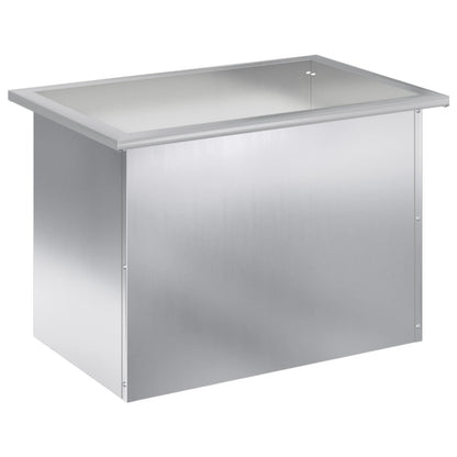 vidaXL Garden Planter with LED Silver 40 x 60 x 40 cm Galvanised Steel