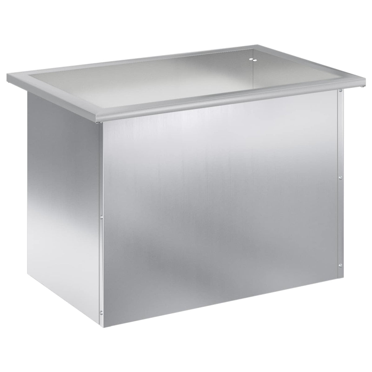 vidaXL Garden Planter with LED Silver 40 x 60 x 40 cm Galvanised Steel