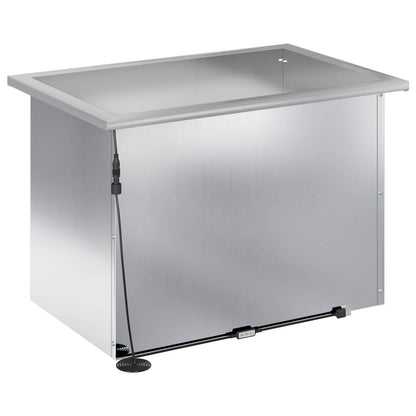 vidaXL Garden Planter with LED Silver 40 x 60 x 40 cm Galvanised Steel