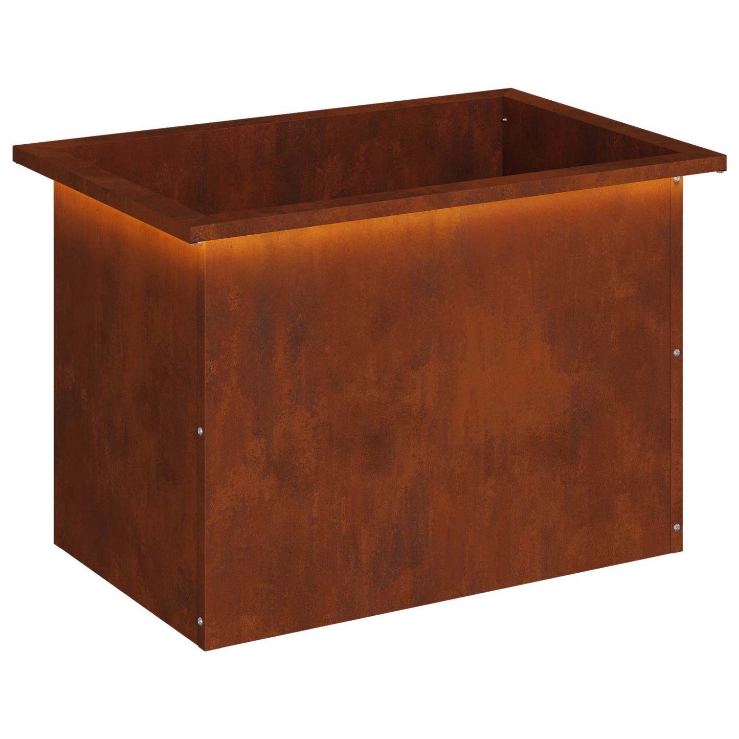 vidaXL Garden Planter with LED Rusty 40 x 60 x 40 cm Weathering Steel