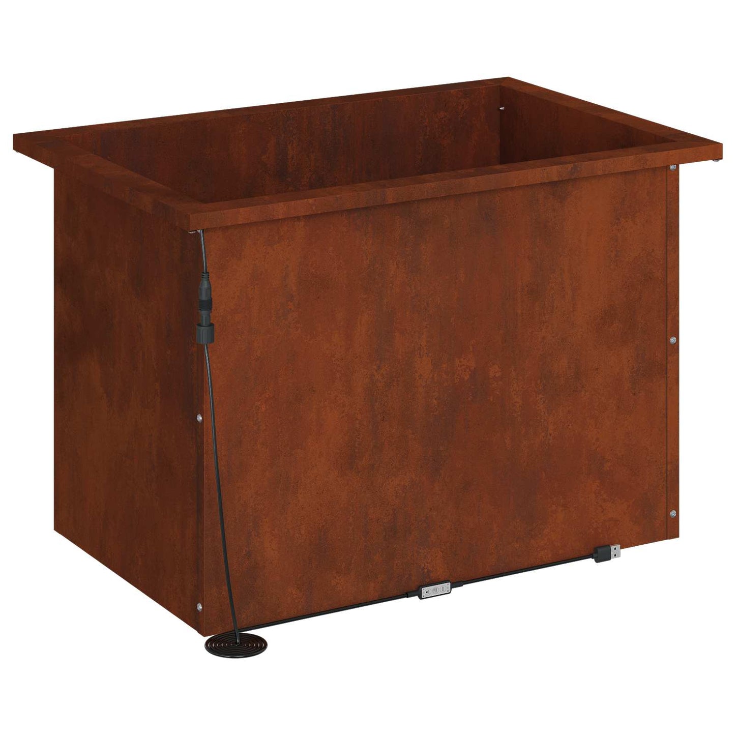 vidaXL Garden Planter with LED Rusty 40 x 60 x 40 cm Weathering Steel