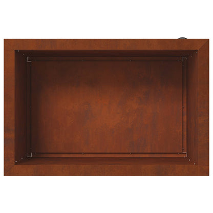 vidaXL Garden Planter with LED Rusty 40 x 60 x 40 cm Weathering Steel
