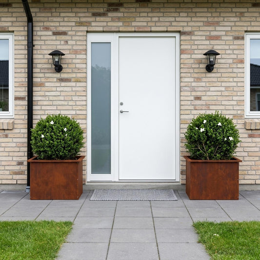 vidaXL Garden Planter with LED 2 pcs Rusty 40 x 60 x 40 cm