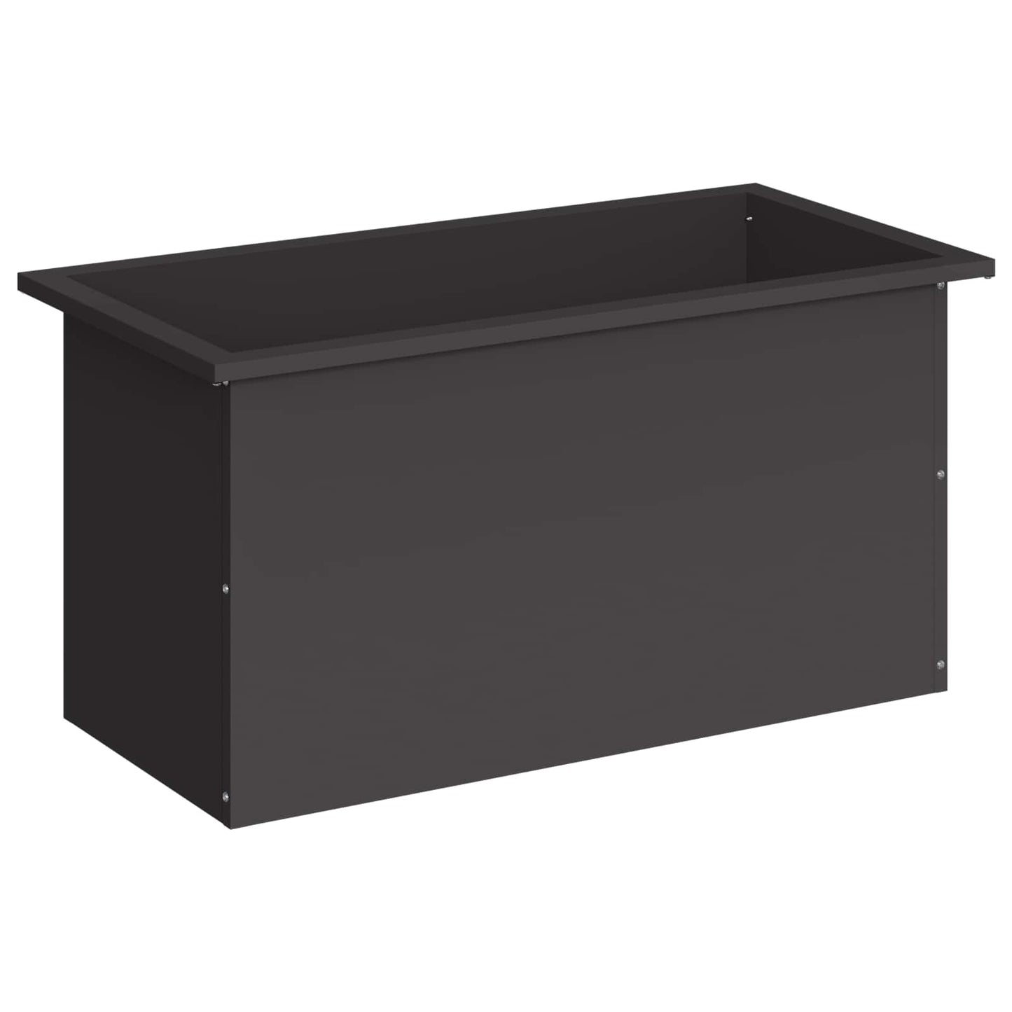 vidaXL Garden Planter with LED Black 40 x 80 x 40 cm Steel