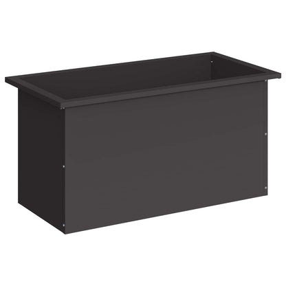 vidaXL Garden Planter with LED Black 40 x 80 x 40 cm Steel
